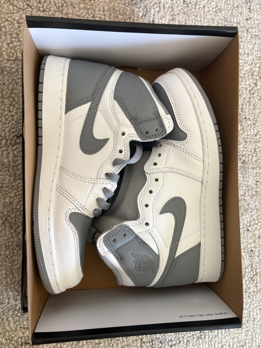 Nike Men’s High-Top Sneakers in White and Gray